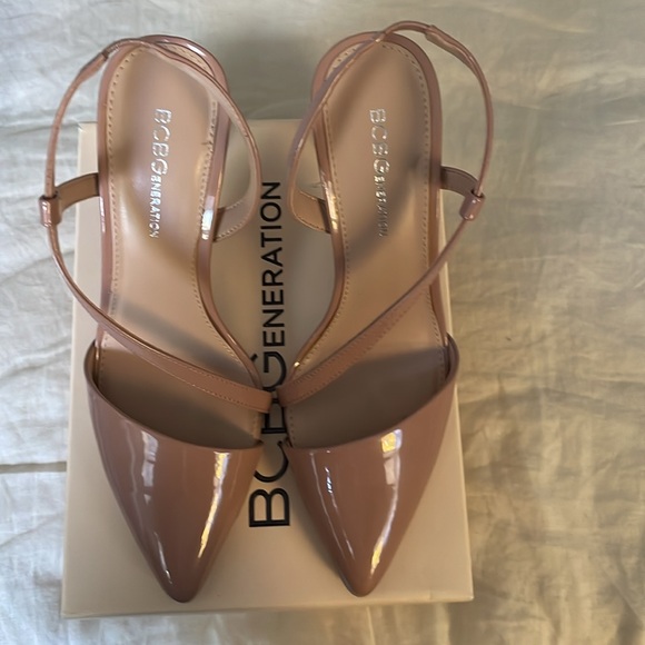 BCBGeneration Nude Patent Heels - Picture 4 of 5